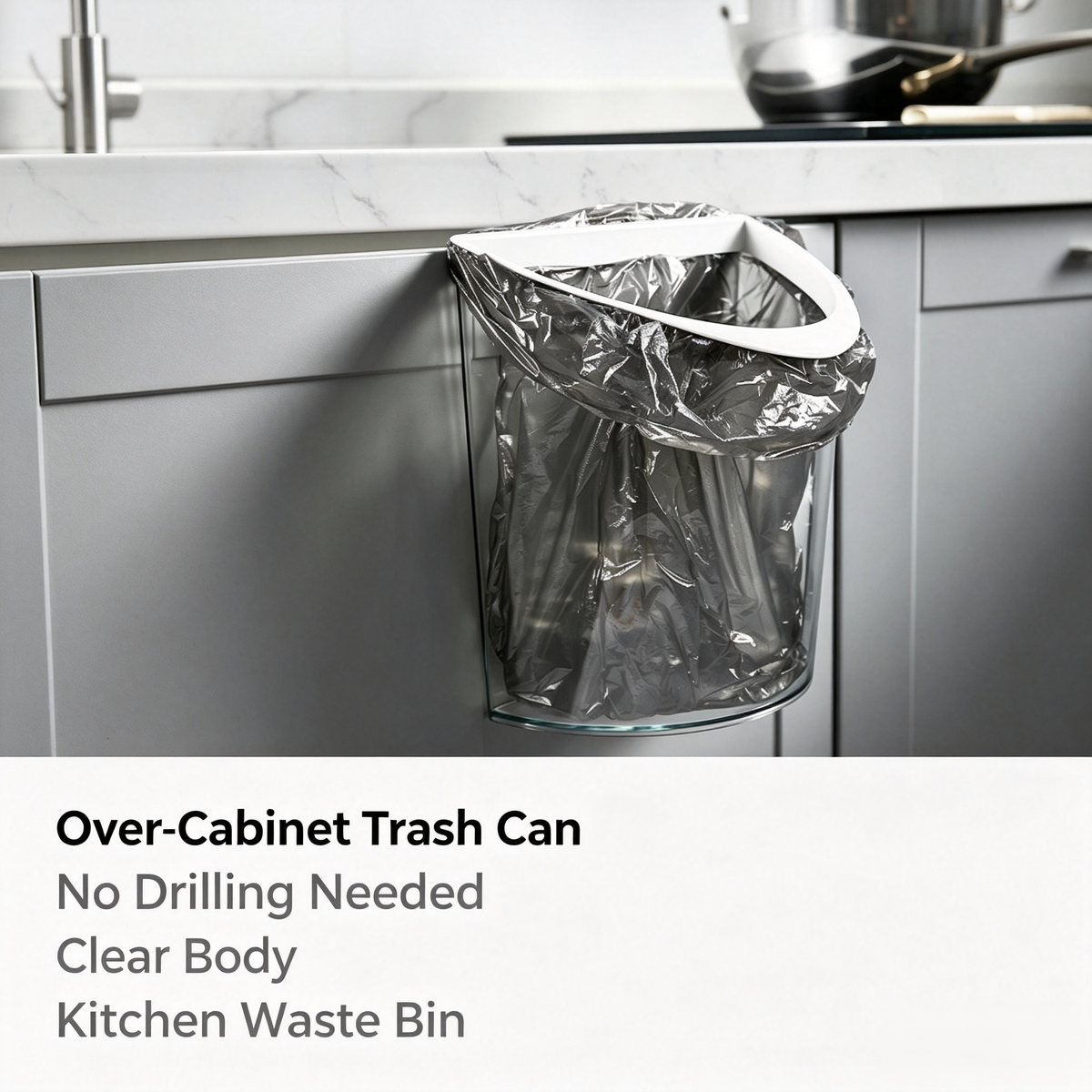 Over-Cabinet Hanging Kitchen Trash Bin