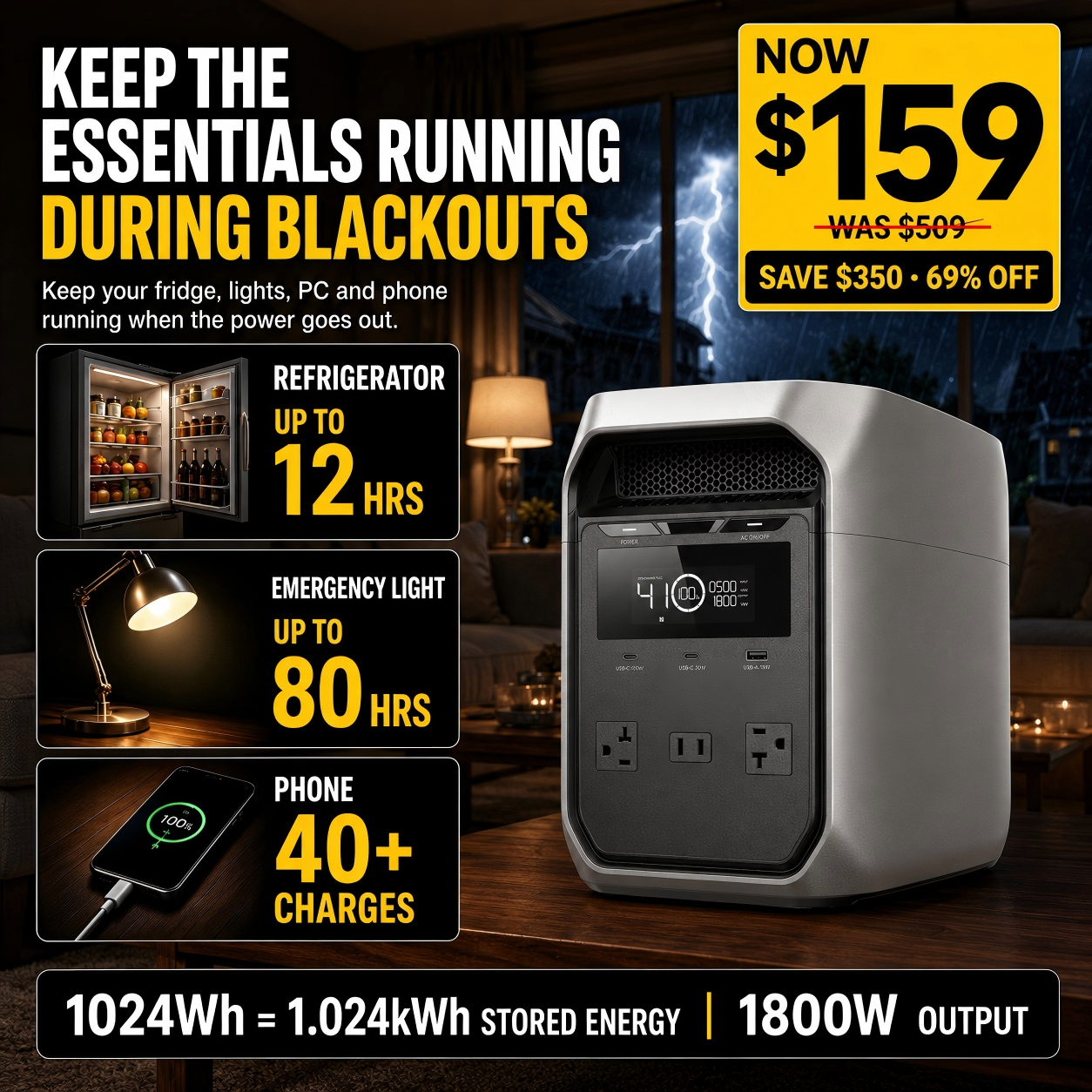 Large Capacity + Fast Charging = Endless Power, Anywhere, Anytime