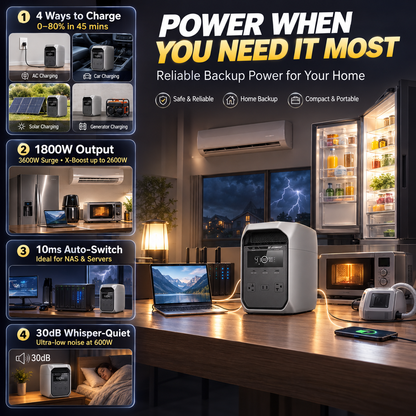 Large Capacity + Fast Charging = Endless Power, Anywhere, Anytime