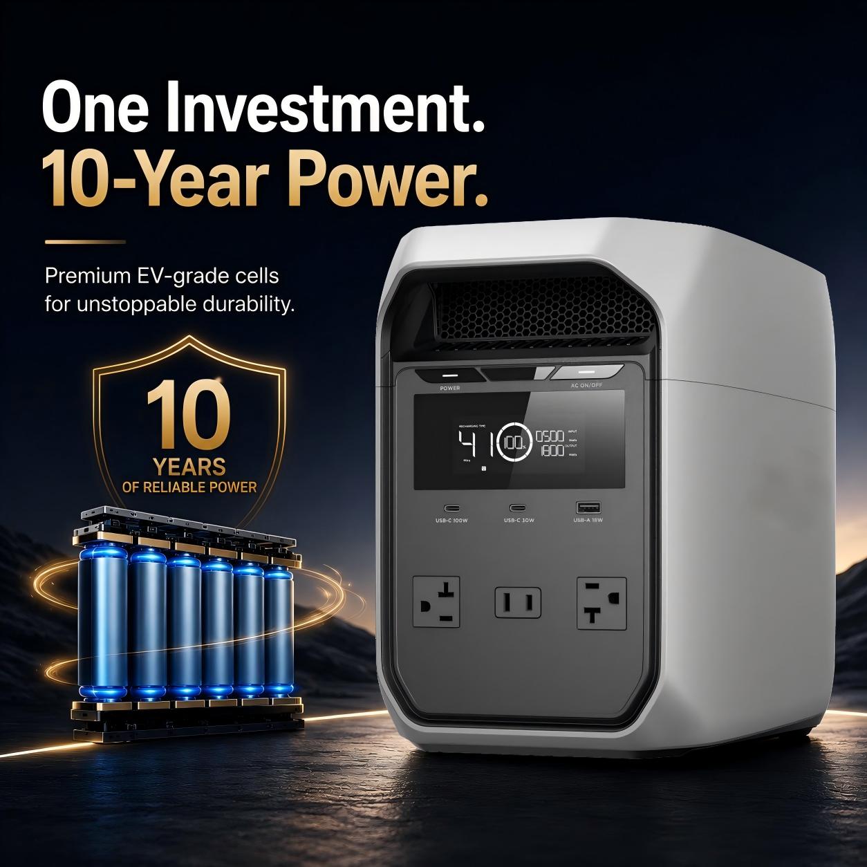 Large Capacity + Fast Charging = Endless Power, Anywhere, Anytime